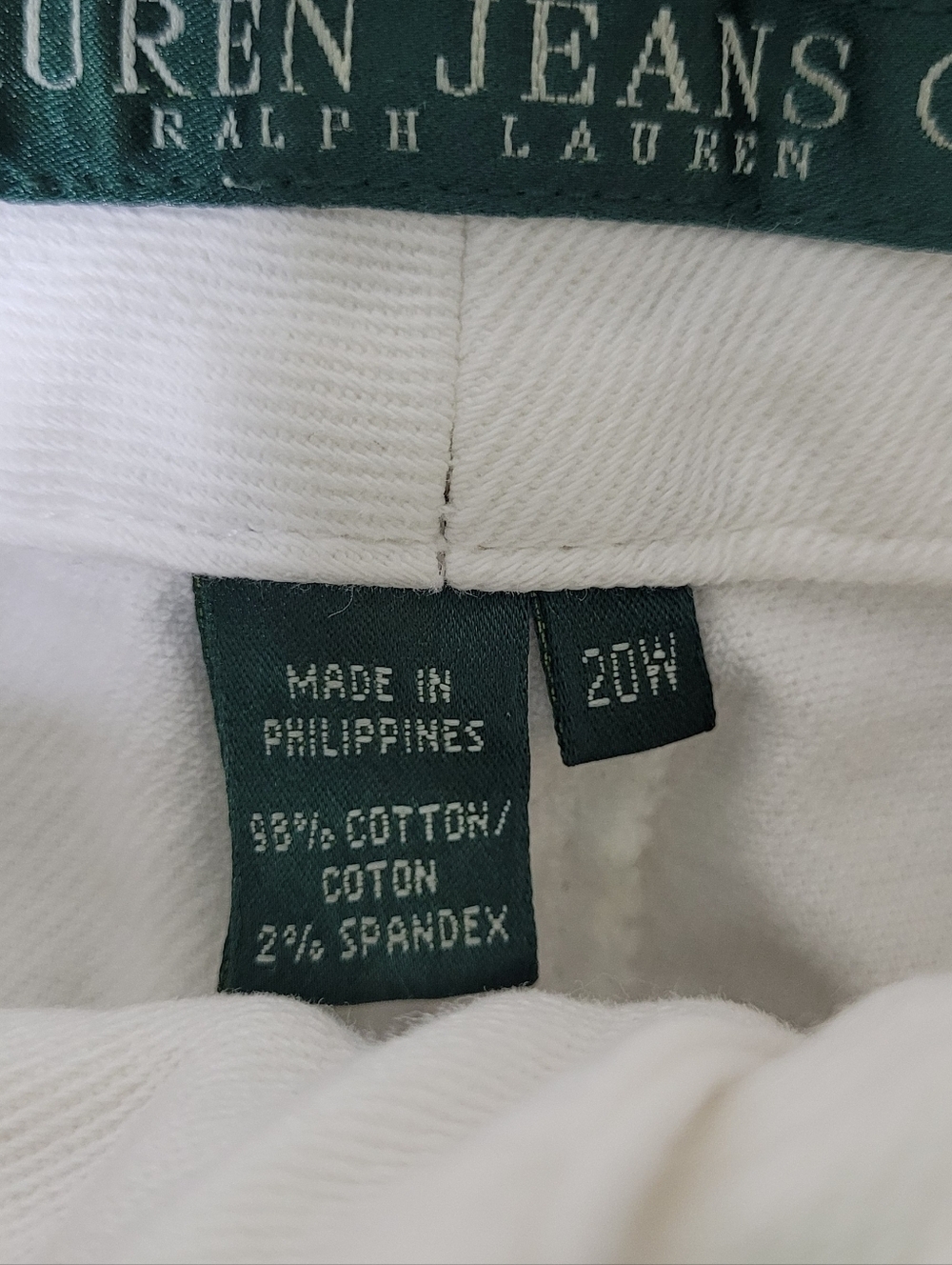 Vintage Ralph Lauren White Jeans Size 20W - Picture 8 of 10
